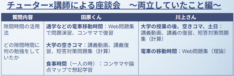 田原さんと川上さんの声